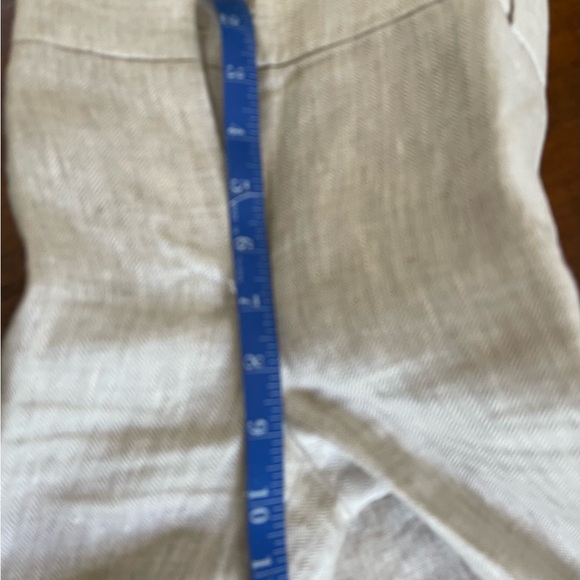 J. Crew Tan Wide Leg Pants Linen Size 4 - Picture 5 of 8